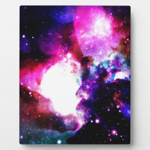 Nebula Galaxy Pink Lila Blue Fotoplatte