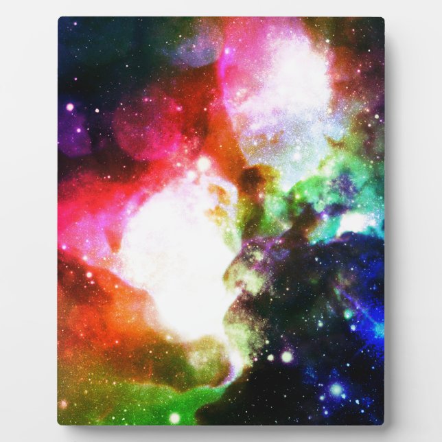 Nebula Galaxy Rainbow Fotoplatte (Vorderseite)