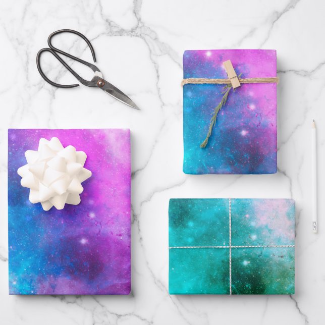 Nebula Geschenkpapier Set (Vorderseite)