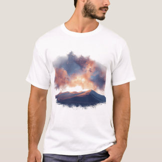 Nebula-Horizont mit sich auflösenden Hügeln in kos T-Shirt