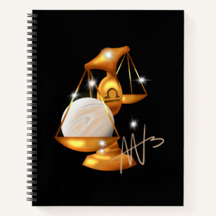 Nebula Libra Venus Zodiac Spiral Notizbuch