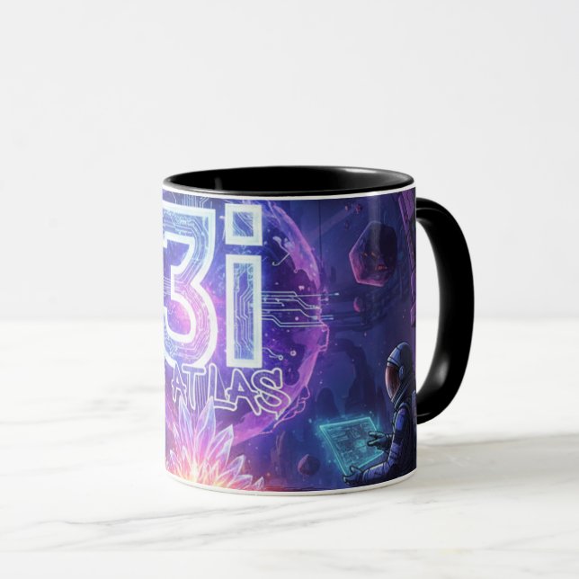 Nebula Nomads Space Astronaut Sci-Fi 3i Atla Tasse (VorderseiteRechts)