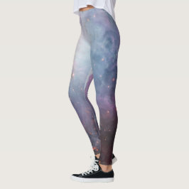 Nebula Orion Astronomisch blau-braune beige Sterne Leggings