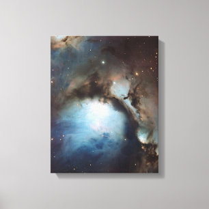 Nebula Orion Astronomisch blau-braune beige Sterne Leinwanddruck