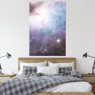 Nebula Orion Astronomisch blau-braune beige Sterne Leinwanddruck