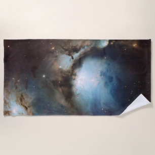 Nebula Orion Astronomisch blau-braune beige Sterne Strandtuch