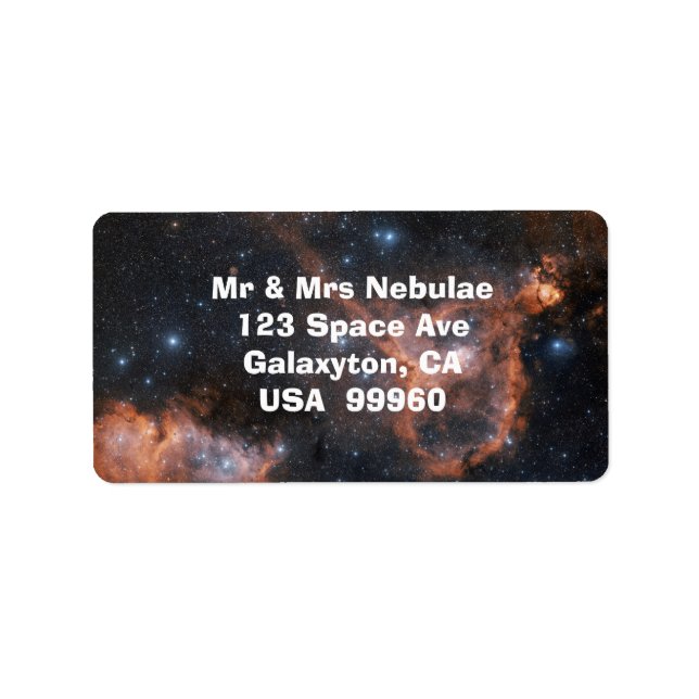 Nebula Outer Space Astronomie Labels Adressaufkleber (Vorne)