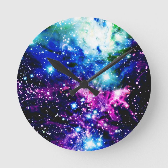 Nebula Runde Wanduhr (Vorderseite)