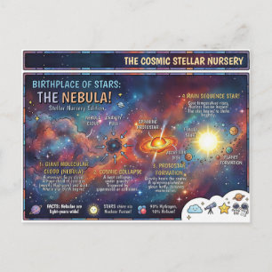 Nebula Sternenkinderstube Sternenentstehung Infogr Postkarte