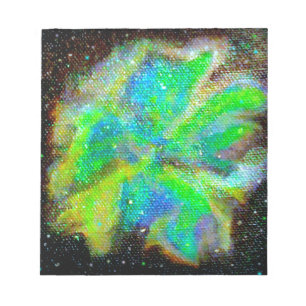 Nebula und Stardust kosmische Raumszene Notizblock