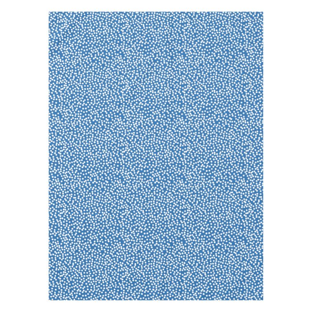 Nebulas Blau mit weißem Schnee-Punkte Tablette Tischdecke (Vorderseite)