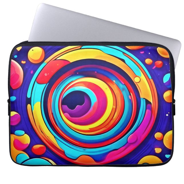 Nebulas farbenfrohe kosmische Vortex Art Laptopschutzhülle (Vorderseite)
