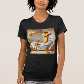 Neck Deep in Relaxation - Giraffe Bubble Bath T-Shirt