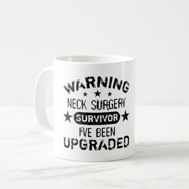 Neck Operation Spaß aktualisiert Kaffeetasse (Vorderseite Links)