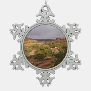 Neck Springs Trail im Canyonlands National Park Schneeflocken Zinn-Ornament