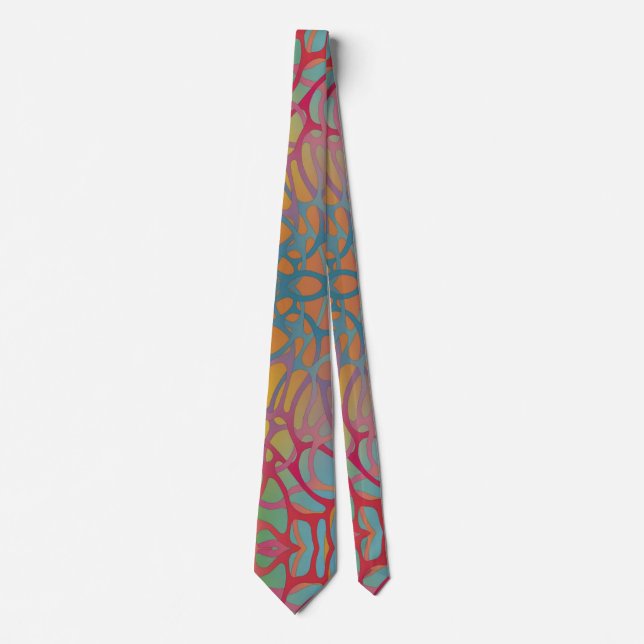 Neck Tie - Abstrakte Speghetti Art Krawatte (Vorderseite)