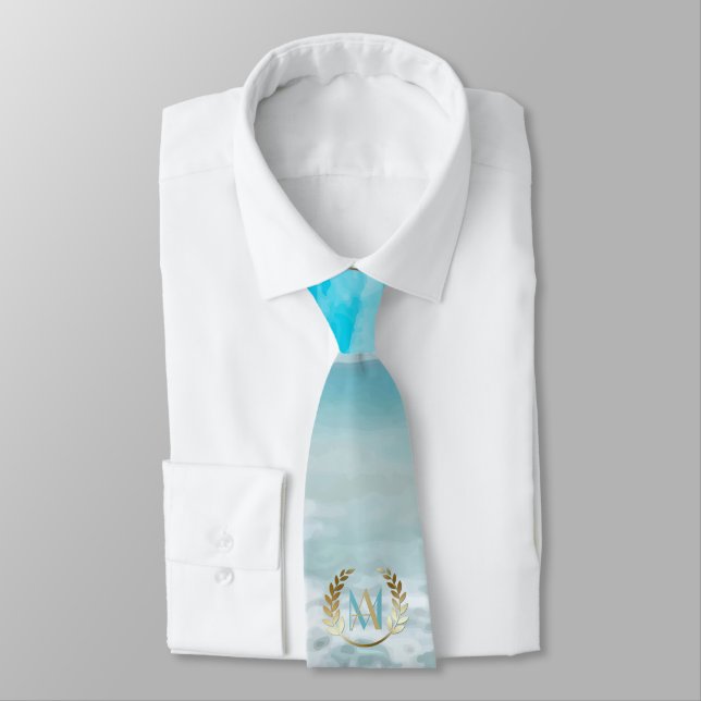 Neck Tie Groom | Moderner geometrischer Strand für Krawatte (Gebunden)