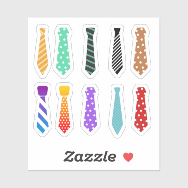 Neck Tie Stickers Aufkleber (Blatt)