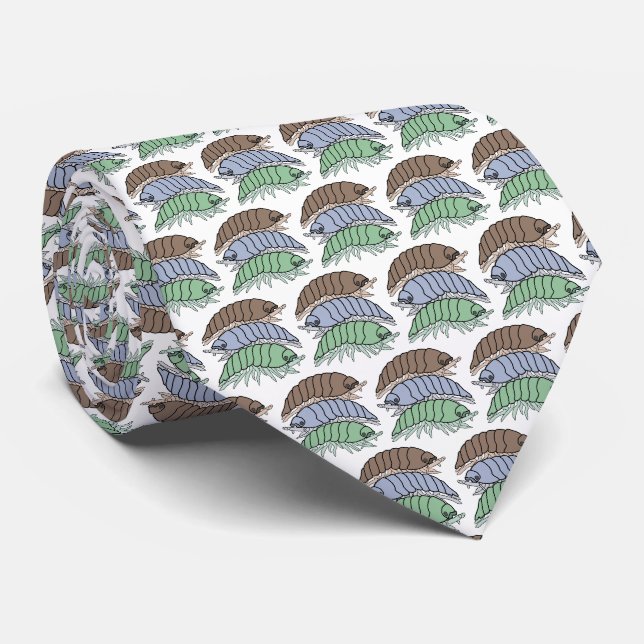 Neck Tie (weiß) - 3 Pillenbecher Krawatte (Gerollt)