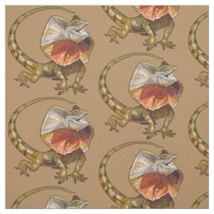 necked Eidechse der Krause Stoff