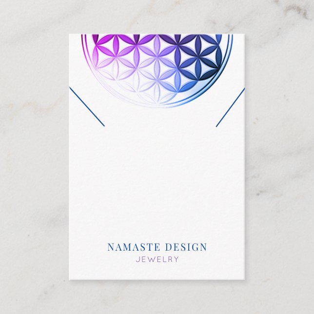 Necklace Display Card ・ Blume von Life/Mandala Visitenkarte (Vorderseite)