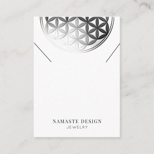Necklace Display Card ・ Blume von Life/Mandala Visitenkarte (Vorderseite)