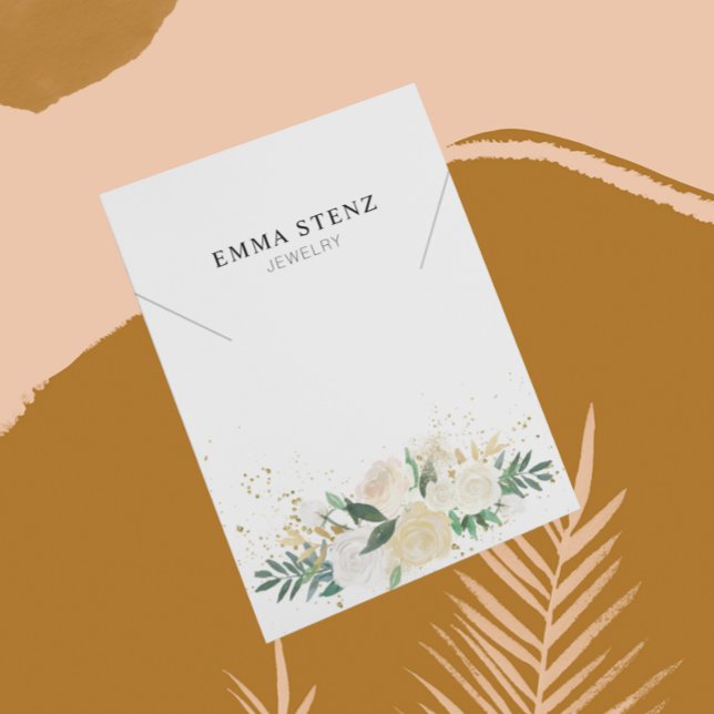 Necklace Display Card ・ Elegante Pastel Floral (Von Creator hochgeladen)