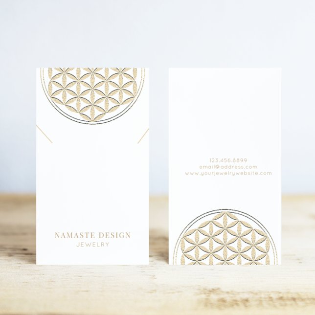 Necklace Display Card ・ Gold Blume des Lebens Visitenkarte (Von Creator hochgeladen)