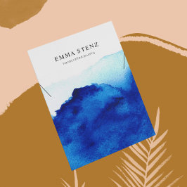 Necklace Display Card ・ Watercolor Indigo Blue Visitenkarte