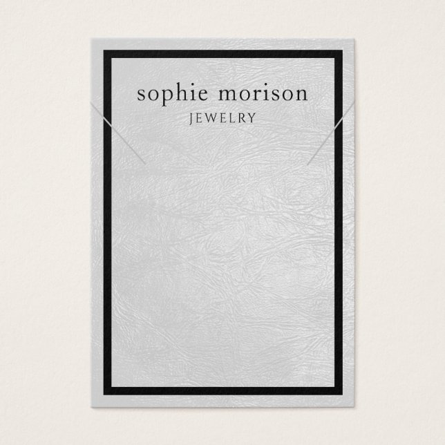 Necklace Juwelier Display Card ・ Chic Leather (Vorderseite)
