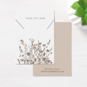 Necklace Juwelier Display Card ・ Earthy floral