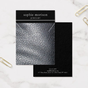 Necklace Juwelier Display Card ・ Schwarzes Leder