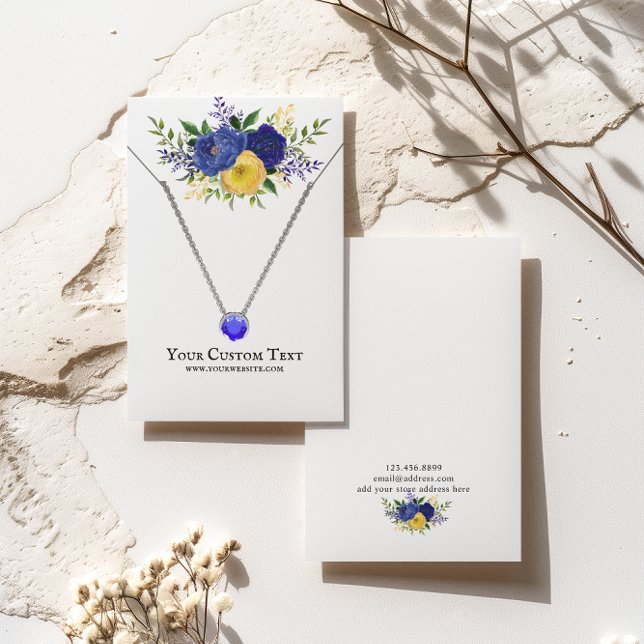 Necklace Juwelier Display Card ・ Watercolor Floral (Von Creator hochgeladen)