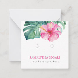Necklace Ohrringe Display für tropische Blume Mitteilungskarte