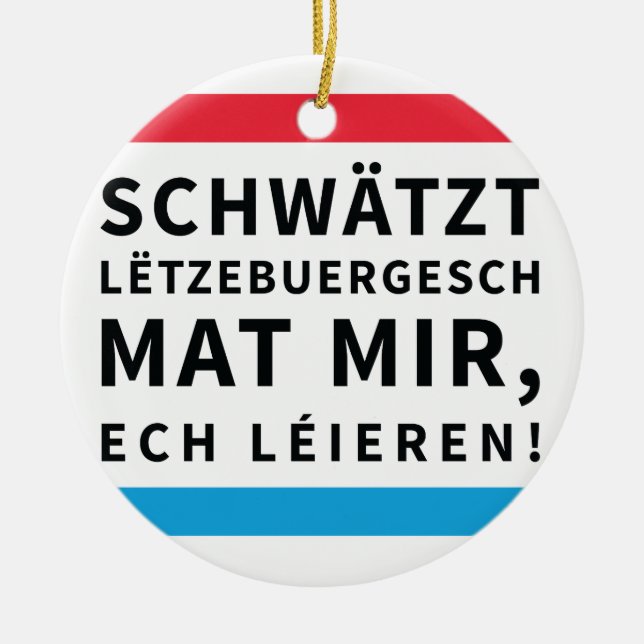 Necklace Ornament Speak Luxemburgisch (Vorne)