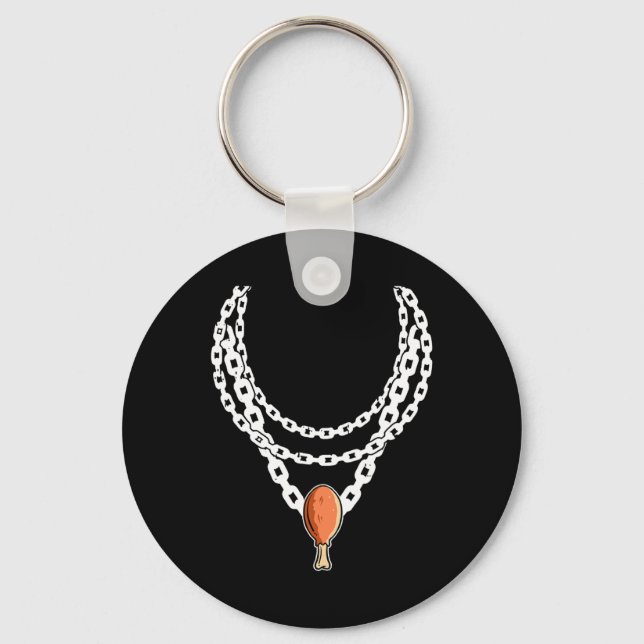 Necklace Turkey Leg Pendant Erntedank Day Fall Schlüsselanhänger (Vorderseite)