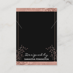 Necklack Display Rose Gold Floral Visitenkarte