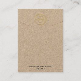 Necklasseanzeige Ihr Logo Kraft Paper Business Visitenkarte