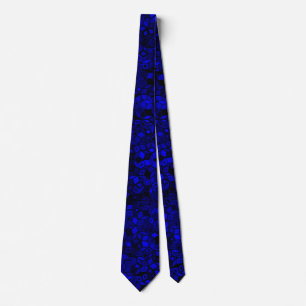 Necktie blue tetragon krawatte