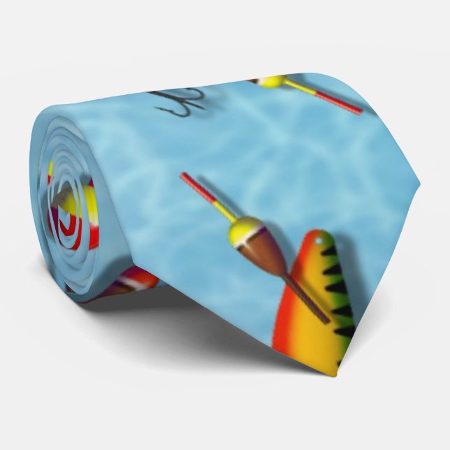 Necktie - Bob und Lures im Fischfang Krawatte (Gerollt)