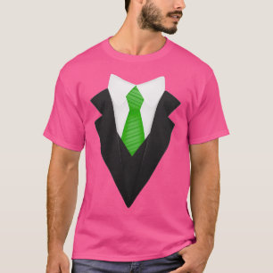 Necktie formaler Verschleiß in Säuregrün T-Shirt