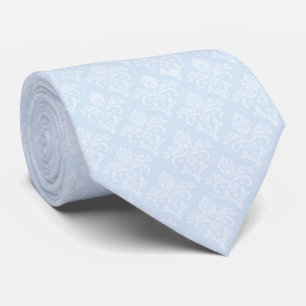 Necktie - Icy Blue Damask Krawatte