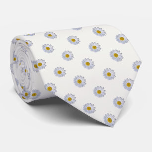 Necktie - New Daisy on Off White Krawatte