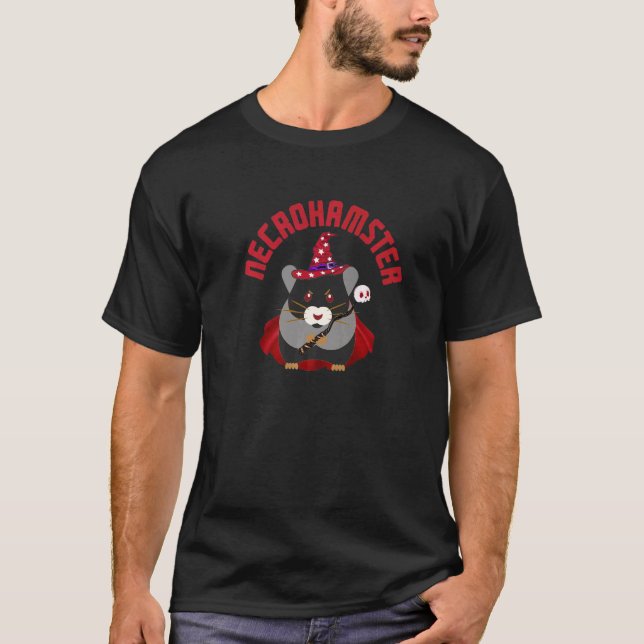 Necrohamster Necromancer Hamster Pet Wizard Roden T-Shirt (Vorderseite)