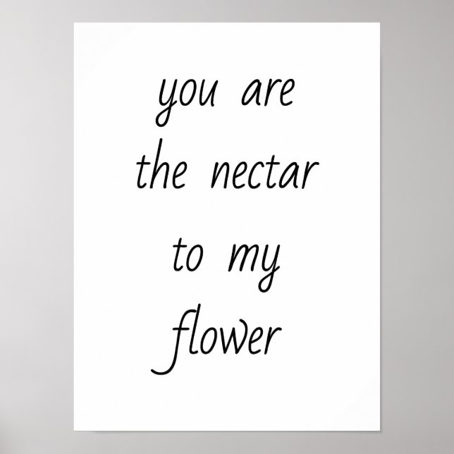 Nectar à mon affiche de fleurs (Devant)