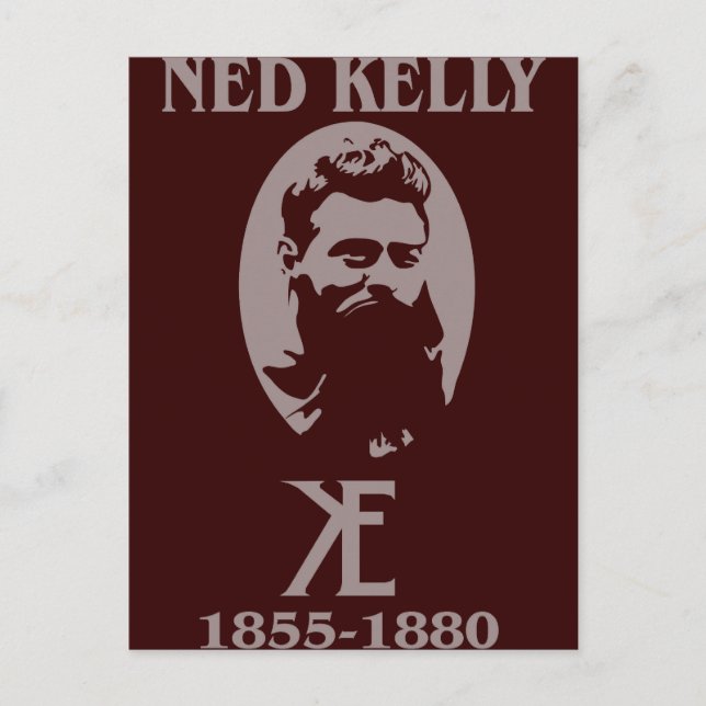 Ned Kelly Design Postkarte (Vorderseite)