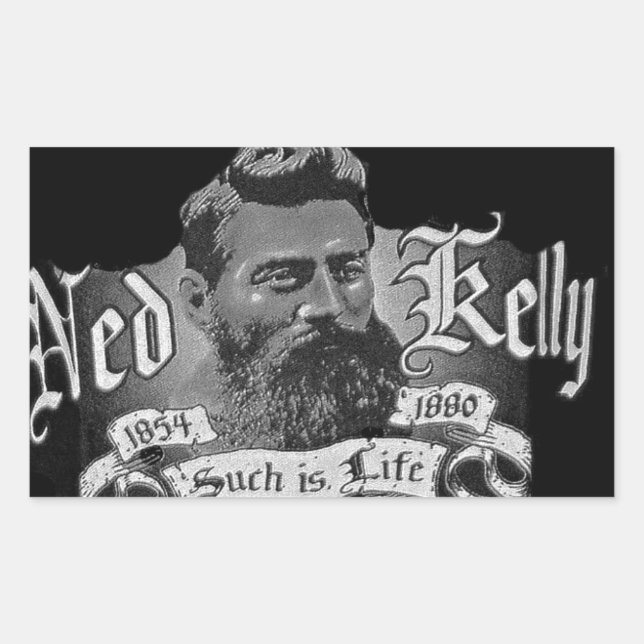Ned Kelly - Eine australische Legende Rechteckiger Aufkleber (Vorderseite)