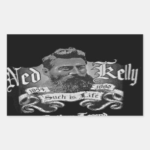 Ned Kelly - eine australische Legende Rechteckiger Aufkleber
