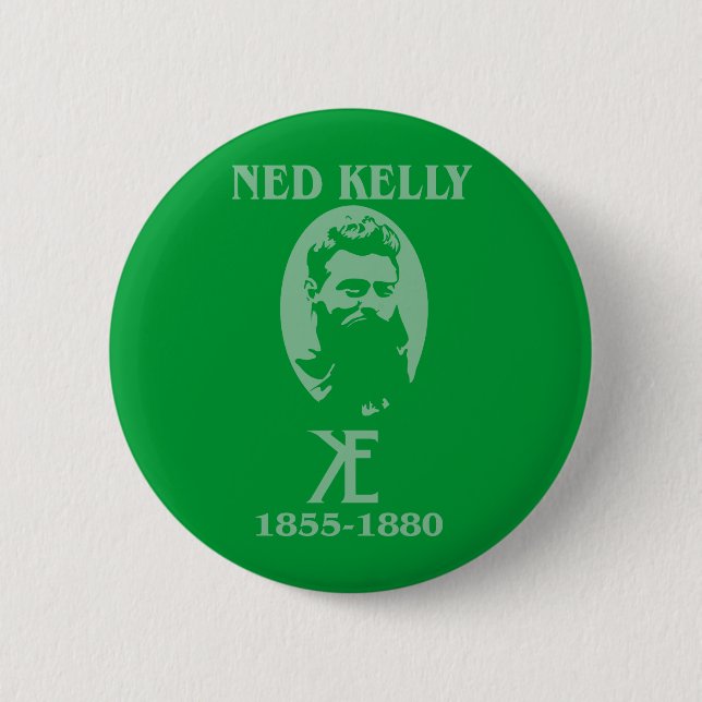 Ned Kelly Entwurf Button (Vorderseite)