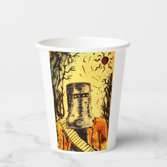 Ned Kelly Sonnenfinsternis Papiertassen Pappbecher (Vorderseite)